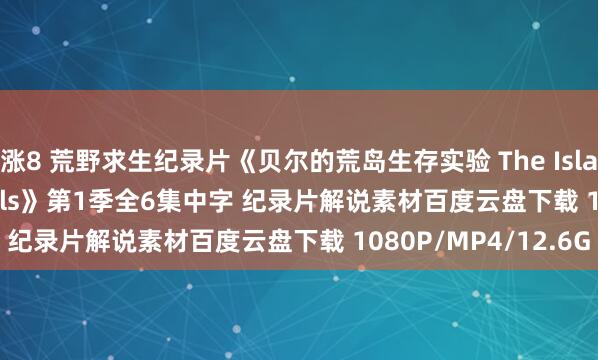 涨8 荒野求生纪录片《贝尔的荒岛生存实验 The Island with Bear Grylls》第1季全6集中字 纪录片解说素材百度云盘下载 1080P/MP4/12.6G